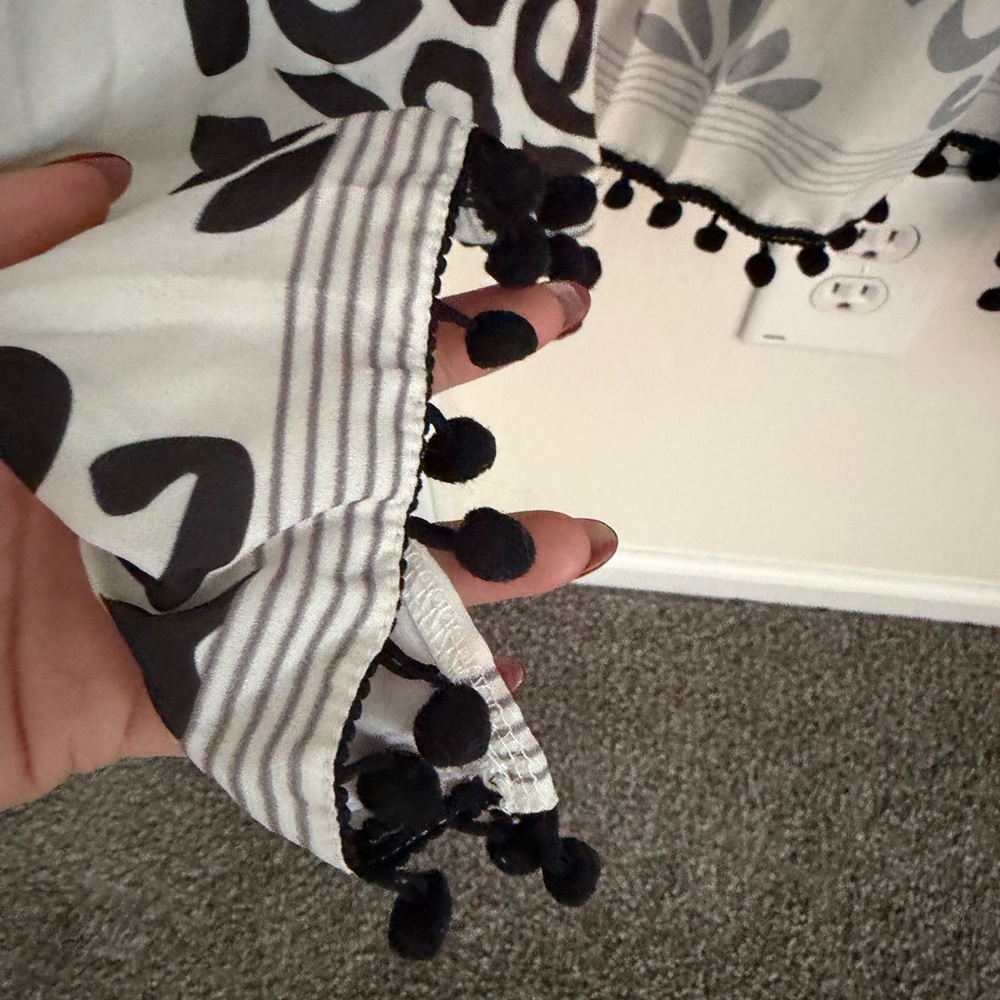 Boho Pom trim kimono coverup - Picture 2 of 3